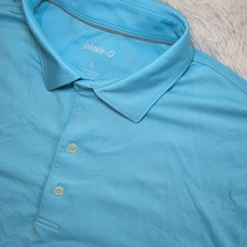 Johnnie O Polo Shirt Mens Large Golf Light Blue Performance Solid Logo