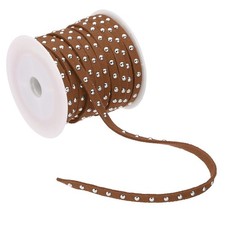 16.4ft Studded Faux Suede Cord Rope for Jewelry Making, 5mm Micro Fibre Flat ...