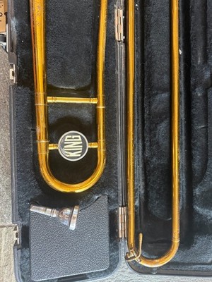 King 606 Trombone with hard case and mouthpiece. Made in USA