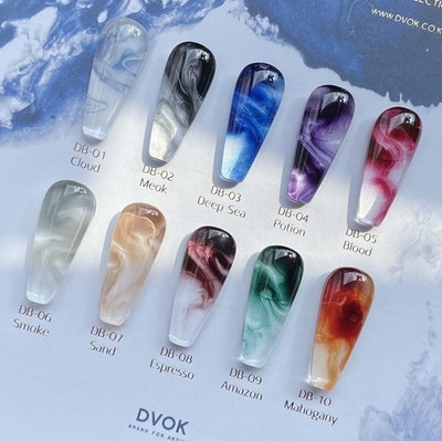DVOK Marblefit Easy Marble Art Collection Gels 10 Colors Set K-Beauty K-Magic