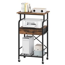 Tall Printer Stand, 3 Tier Printer Cart with Storage, Industrial Printer Tabl...