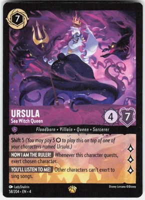Ursula - Sea Witch Queen Legendary Ursula's Return 58/204 NM