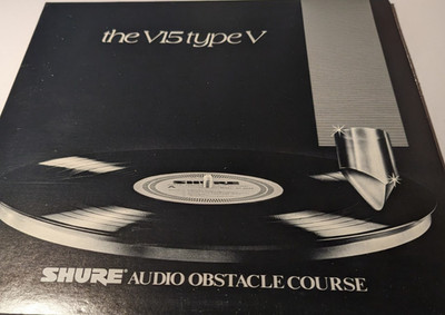THE V15 TYPE V Shure Audio Obstacle Test Record  1982 LP  RARE  NM-