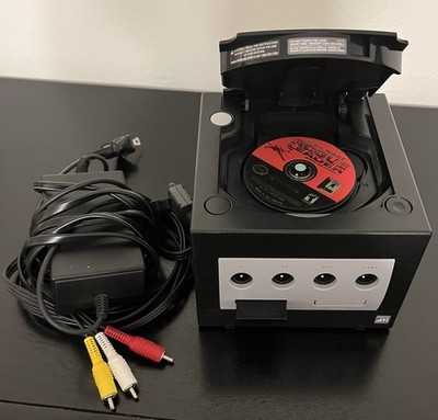 Nintendo GameCube Console DOL-101 Black - Memory Card & Rogue Squadron 2 Disc
