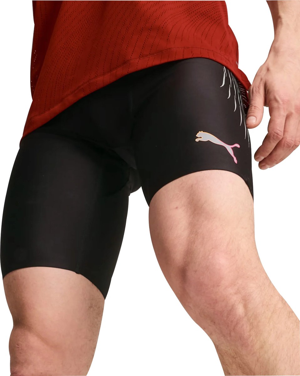 Puma Run Elite Mens Short Tights Black Running Compression Fitted