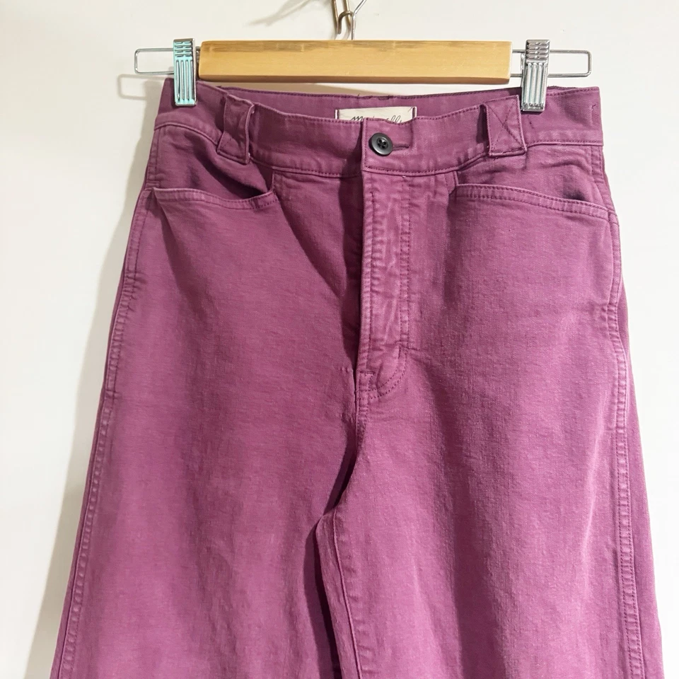Pantalón Madewell The Emmett Pierna Ancha Ciruela Iris Flor Talla 25 Foto 2 de 4
