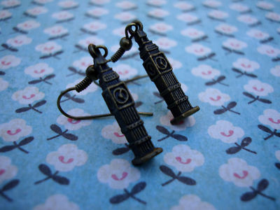 Bluebubble LONDON CALLING Messing Big Ben Ohrringe Uhrturm süß Vintage Retro