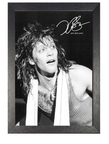 Jon Bon Jovi 14 Vintage Signed Black And White Poster American Singer Music Star - Picture 1 of 3