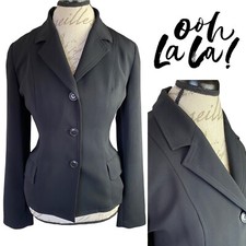 Frenchi Tailored Classic 3 Button Single Breasted Black Blazer Women Slim Large