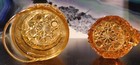 EAPG Duncan Glass Amber Daisy & Button Band Hat & Tub Open Salts Lot of 2 RARE — photo 5