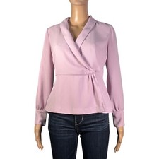 J. Crew Business Lilac V-neck Long Sleeve Double Breast Top Size Small - “Beau
