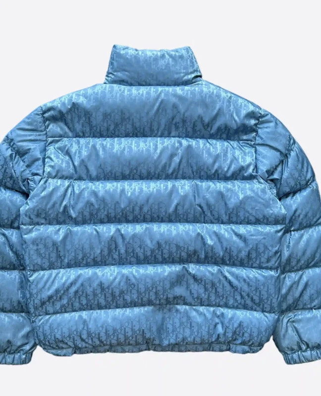 Dior light blue puffer jacket discount