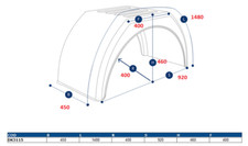 2 x 15"-16" Kotflügel für Zwillingsbereifung DOMAR Schutzblech LKW Pritsche.