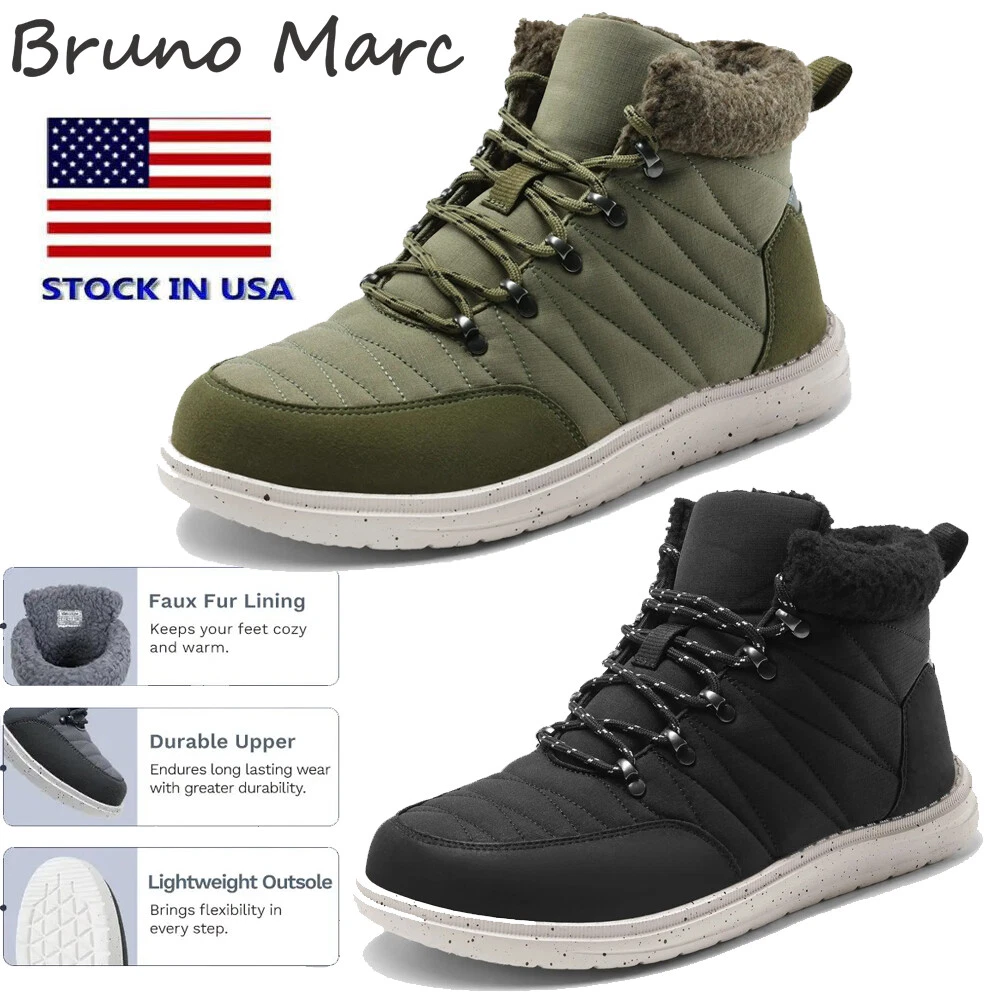 Bruno Marc Men s Winter Snow Boots Outdoor Warm Lightweight