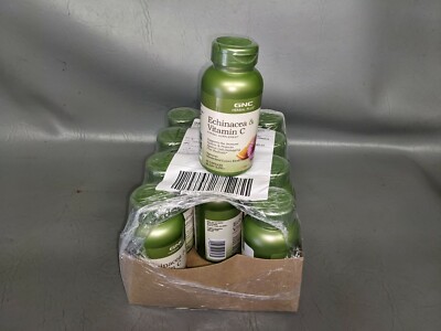 Lot of 12 GNC Herbal Plus Echinacea & Vitamin C Herbal Supplement 60 Caps (3F)