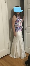 TAHARI Floral Sleeveless Full-Length Beautiful Dress size 6 