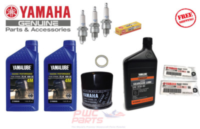 YAMAHA OEM Outboard Maintenance Oil Change Kit F40MSH NGK DPR6EA-9 Gear Lube