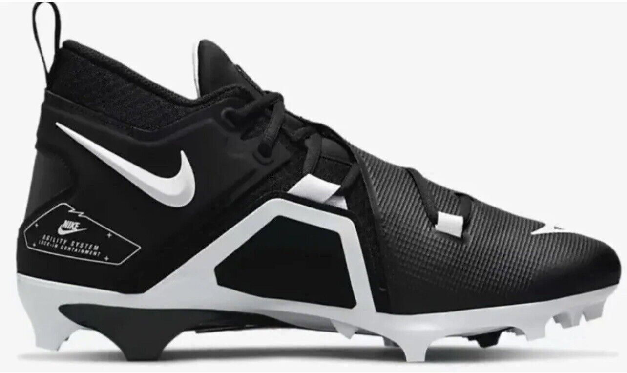 Футбольные бутсы Nike Alpha Menace Pro 3 Черно-белые CT6649-001 Мужские, Размер 15, Новые