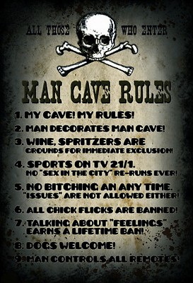 Blechschild 18x12 Man cave rules wine spritzers Wand Deko Bar Kneipe Sammler Ges