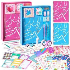 VigorFun 2 Pack DIY Journal Kit for Girls Ages 8-12 Gifts for Teen Girls - Sh...