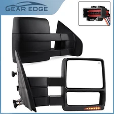 Left + Right Tow Mirrors for 04-06 Ford F150 F-150 Power Heated w/ Signal Puddle