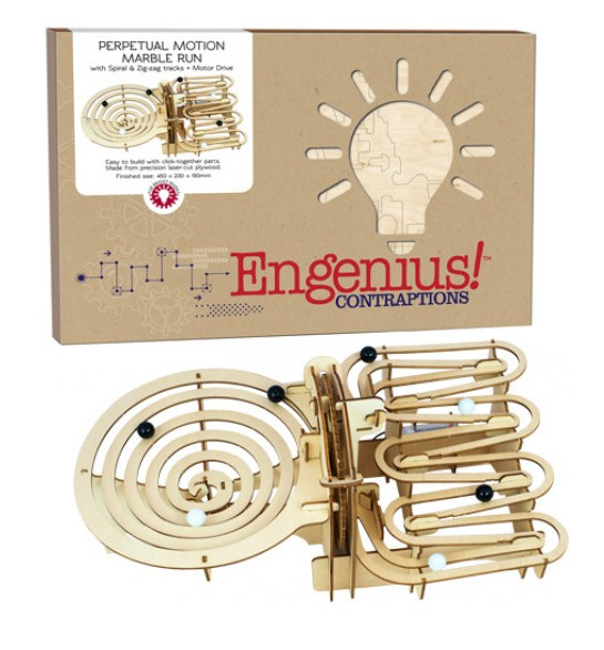 Engenius Contraptions Marble Run - Flat Pack Perpetual Motion - Cheatwell Games