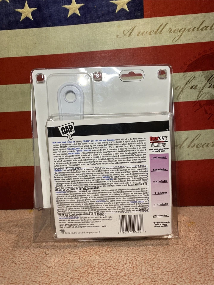 NUEVO Kit de parches de reparación de pared Dap 12345 con DryDex Spackling blanco KIT 7126832 Foto 2 de 4