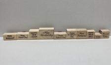 Set of 10 Stampin' Up Scrapbook Stamps Holiday Greeting Z-40