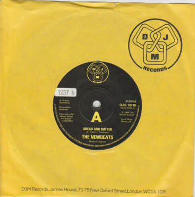 The Newbeats - Bread And Butter / Everything' 7'' Single Vinyl Sch