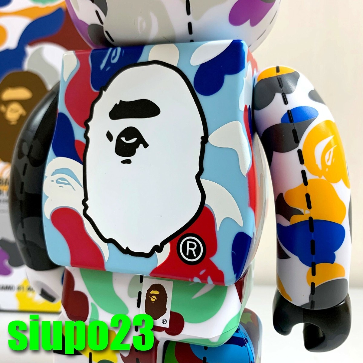 Medicom 400% Bearbrck ~ A Bathing Ape Bape Camo Be@r brick