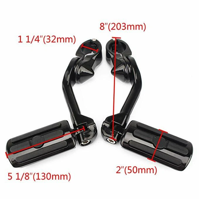 Clavijas de pie protectoras de motor de carretera de 1 1/4" para Kawasaki Vulcan Classic Custom 1700 Foto 3 de 4