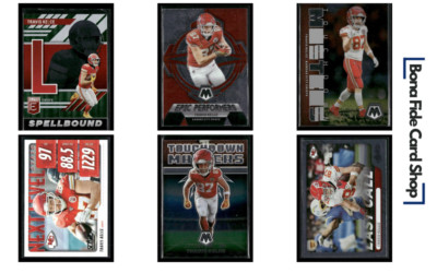 Travis Kelce Lot 6 Football Cards 2022 Mosaic Kansas City Chiefs Inserts NM NFL