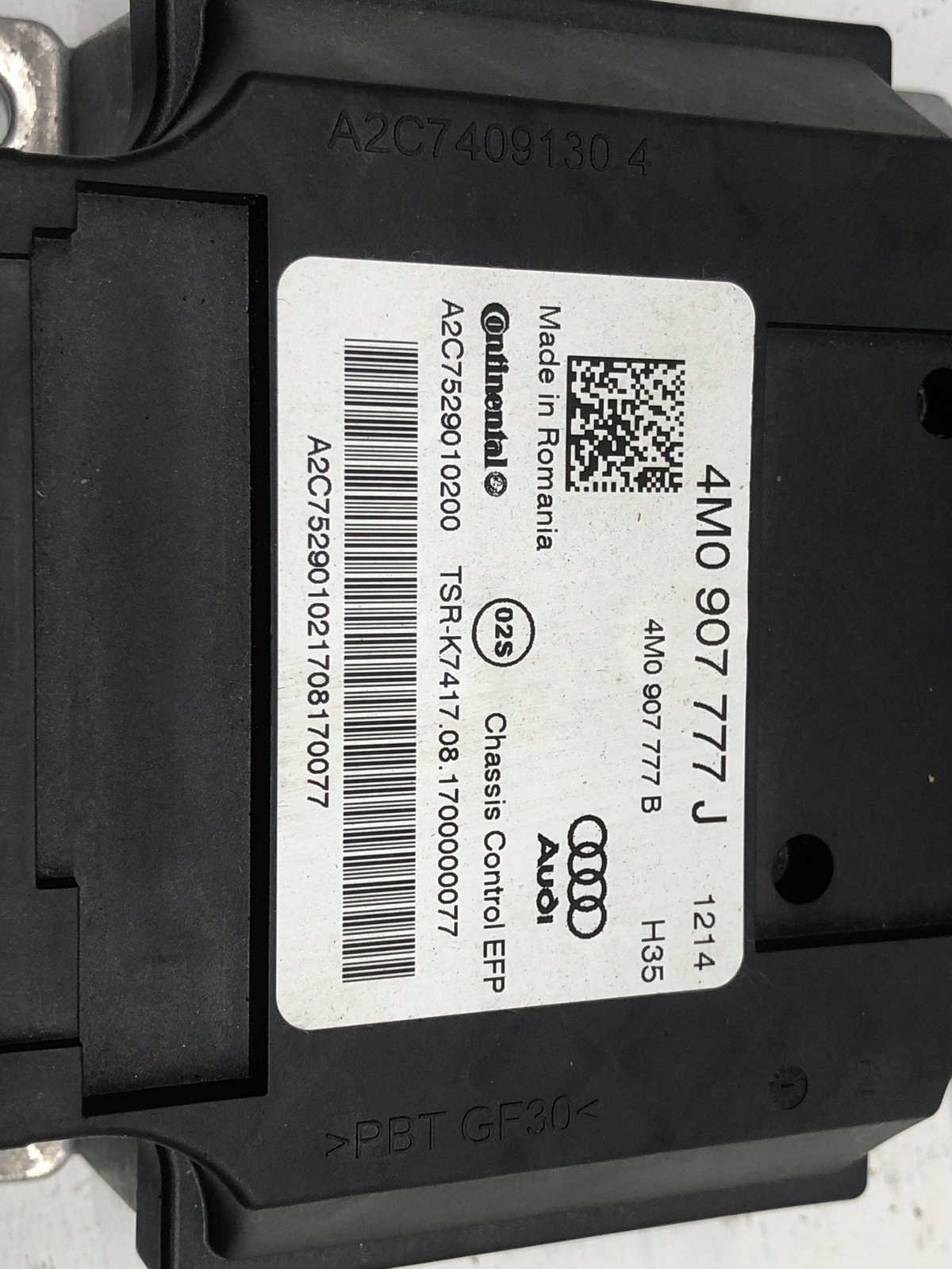 2016-2020 BENTLEY BENTAYGA AIR RIDE SUSPENSION CHASSIS CONTROL MODULE 4M0907777J