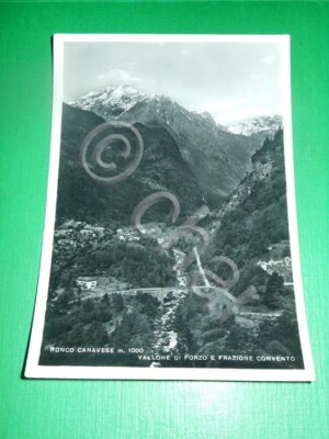 Postcard Ronco Canavese - Vallone di Forzo and hamlet Convent 1955 ca