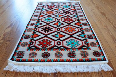 Neu 65x 120 cm Waschbarer Teppich, Kelim ,Carpet,Rug, RS 1-2-04