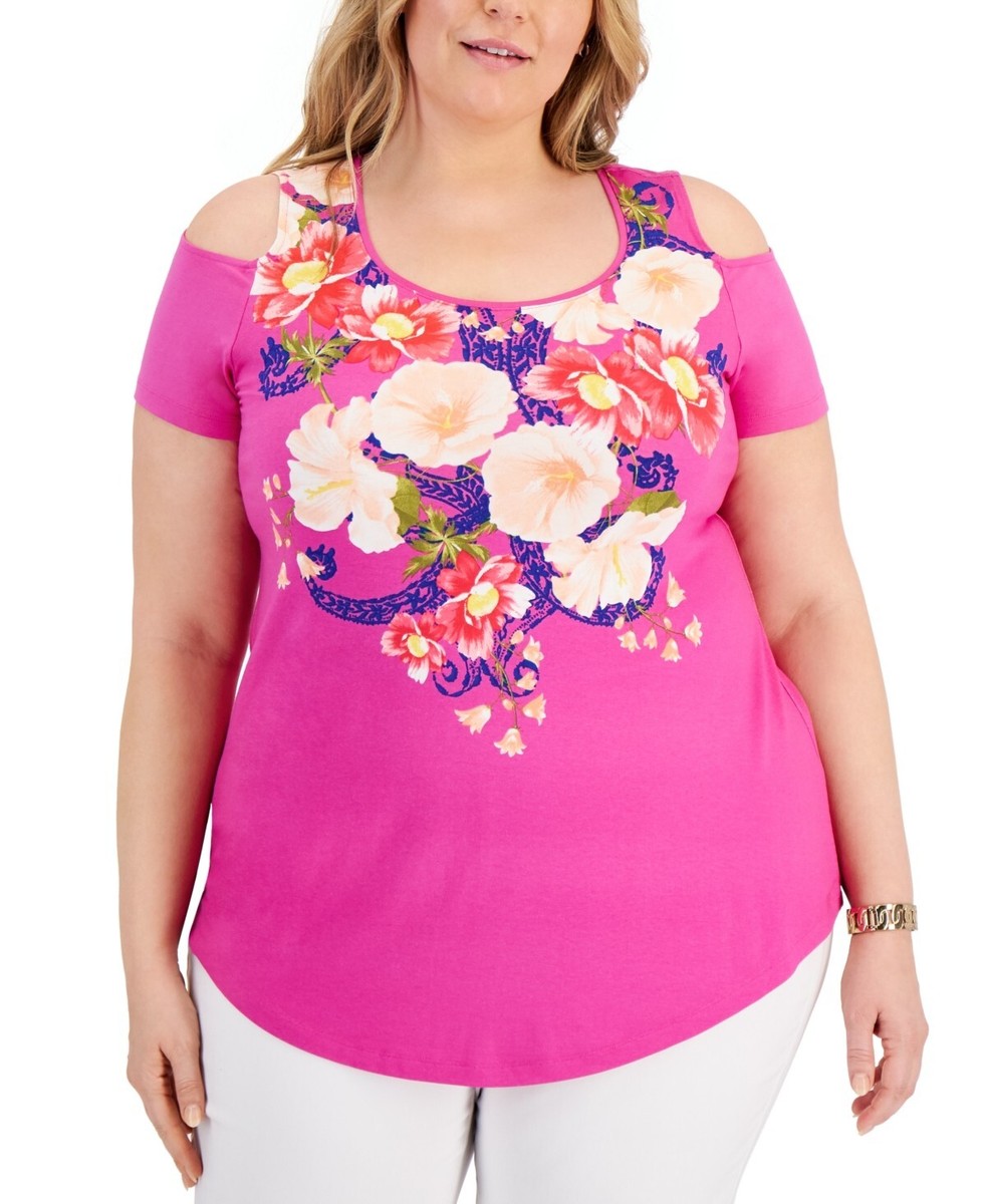 jm collection cold shoulder top