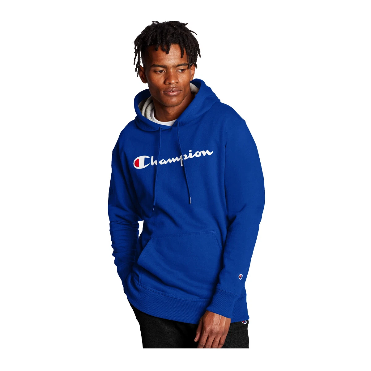 Champion Powerblend Graphic Hoodie Men Blue GF89HY06794 Pullover Long  Sleeve | eBay