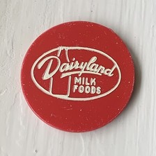 Vintage Dairyland Round Token for One Quart Standard or Homo Milk 