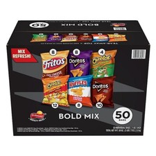 50 bolsas individuales Bold Mix Cheetos, Fritos, Doritos Chips