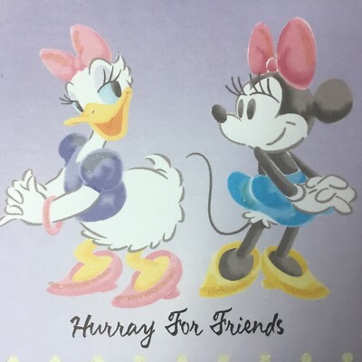 Disney Greeting card Minnie Daisy Friends Sparkle Dots env