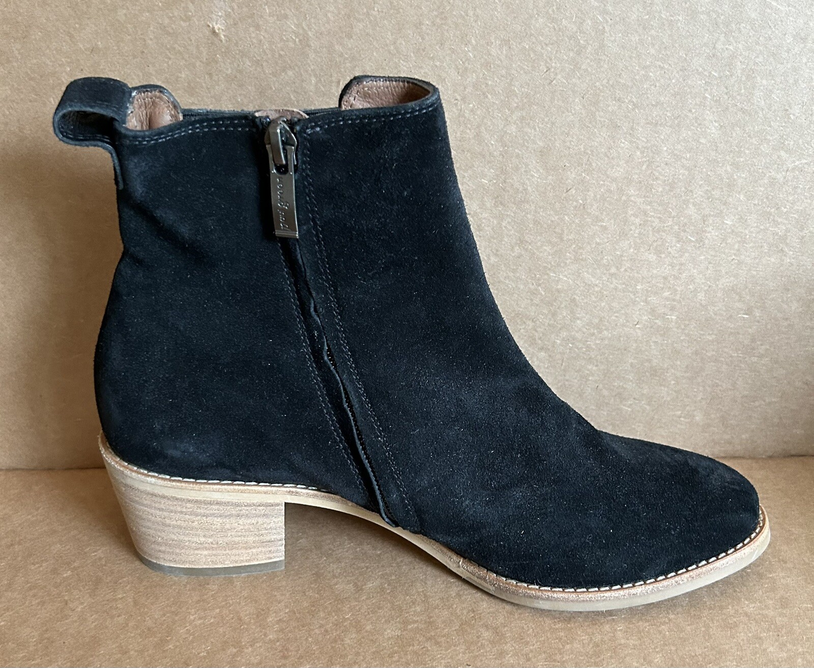 Womens Paul Green Sante Black Suede Heeled Ankle Boots Size 6.5 US MSRP ...