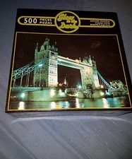 Tower Bridge England Jigsaw Puzzle 500 Piece Glow In the Dark New 14