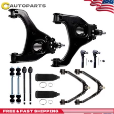 Front Upper & Lower Control Arms Tie Rod Ends For 1999-2006 Chevy Silverado 1500
