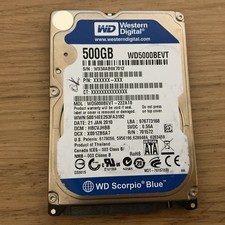 WESTERN DIGITAL 320GB 2.5" SATA HARD DRIVE -  WD3200BEVT