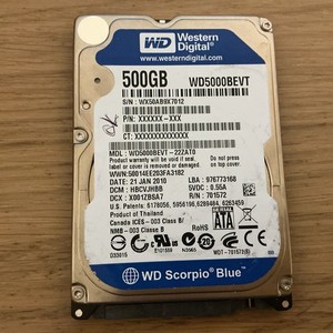 WESTERN DIGITAL 320GB 2,5" SATA FESTPLATTE - WD3200BEVT