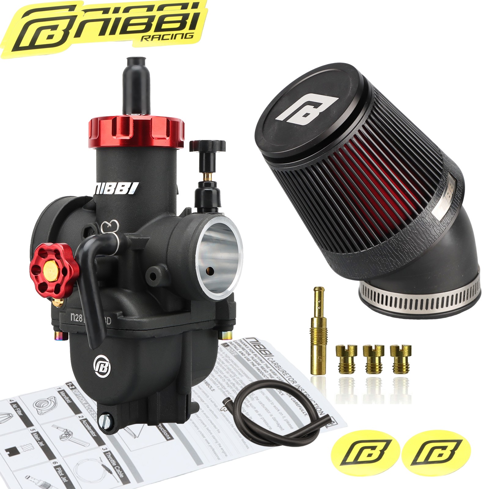NIBBI 28mm Carburetor Air Filter For 250cc Hawk RPS DF250 Ho