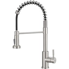Kitchen Faucet with Pull Down Sprayer Single Hole Stainless Steel Sink Faucet...