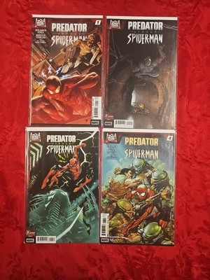 Predator Versus Spiderman Marvel Comics Issues #1-4 Complete Set