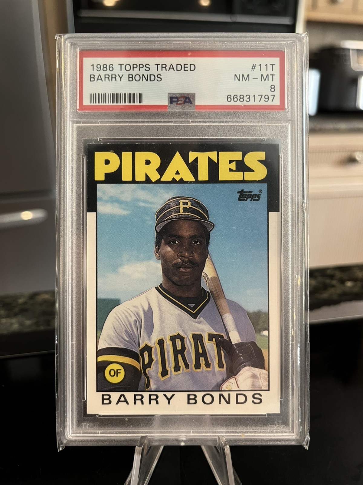 1986 Topps Traded Barry Bonds #11t PSA 8 NM-MT Rookie Card RC Pirates