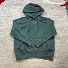 Nike Sportswear Phoenix Fleece Center Swoosh Hoodie Sweater Ladies Medium Green